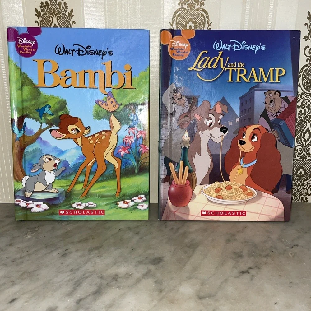 Disney Classics Scholastic Hardcover Books Stories‎ Eight - Bugs Cars Bambi Pan